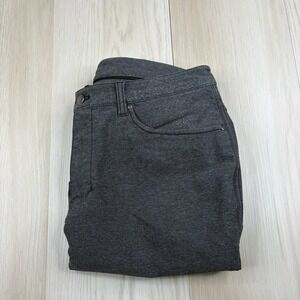 Lululemon Mens Heathered Gray 5 Pockets Slim Tech Canvas Stretch ABC Pants Sz 34